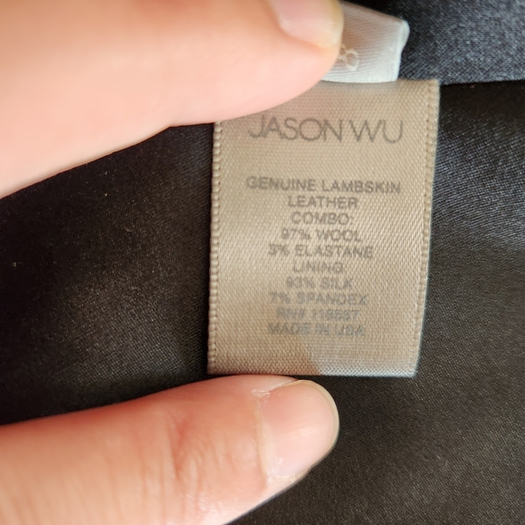 Jason Wu Leather Lambskin Jacket, Size 8 - Picture 8 of 10